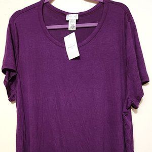 Bellino Purple Top 3X NWT
